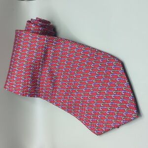 Candy Cane CLAYBROOKE CHRISTMAS Neck Tie 100% Silk Happy Holidays Red